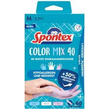 Handschoen van nitril Colormix, maat: L, assortiment