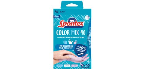 Nitrile Colormix glove, size: L, assorted - Box of 40 gloves
