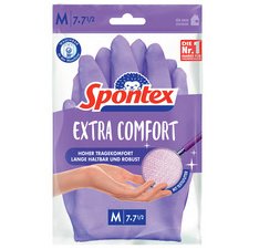 <strong>Latex Extra Comfort Gloves, size: M, lilac - Pair</strong>