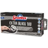 Gants en vinyle Extra Black, taille: M, noir - Boîte de 100 gants