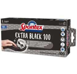 Handschoen van vinyl Extra Black, maat L, zwart.