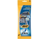 BIC Rasoir jetable 3 Flex, pour hommes, pack de 4