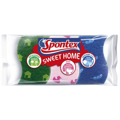 Set d'éponges Sweet Home, pack de 3