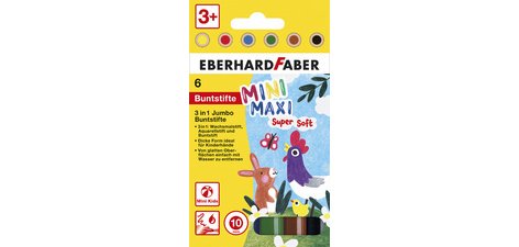 Crayon de couleur 3 en 1 Jumbo MINI MAXI