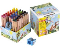 Crayon de couleur 3 en 1 Jumbo MINI MAXI, 40