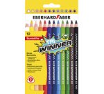 Crayon de couleur TRI WINNER, étui de 12
