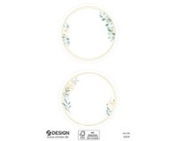 ZDesign HOME Étiquette, cadre ornementé, rond