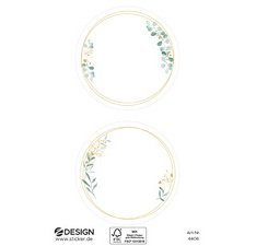 ZDesign HOME Étiquette, cadre ornementé, rond