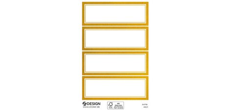 ZDesign HOME Étiquette, cadre doré, 70 x 21 mm