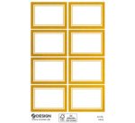 ZDesign HOME Étiquette, cadre doré, 38 x 24 mm