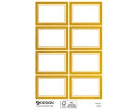 ZDesign HOME Étiquette, cadre doré, 38 x 24 mm