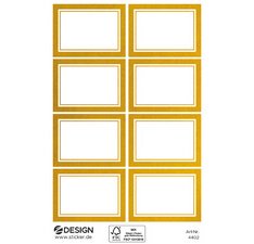 ZDesign HOME Étiquette, cadre doré, 38 x 24 mm