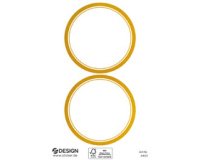 ZDesign HOME Étiquette, cadre doré, 50 mm