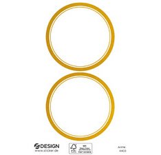 ZDesign HOME Etiket, gouden frame, 50 mm