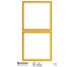 ZDesign HOME Étiquette, cadre doré, 50 x 50 mm