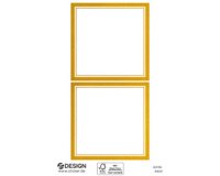 ZDesign HOME Étiquette, cadre doré, 50 x 50 mm