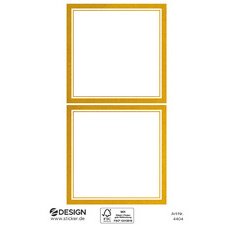 ZDesign HOME Étiquette, cadre doré, 50 x 50 mm