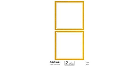 ZDesign HOME Étiquette, cadre doré, 50 x 50 mm