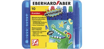 Craie de cire triangulaire WINNER, étui de 10