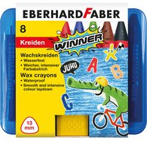 Craie de cire triangulaire WINNER, étui de 8