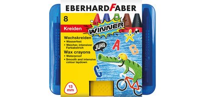 Craie de cire triangulaire WINNER, étui de 8