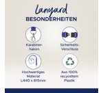 Tour de cou, en rPET, 440 x 15 mm, lilas