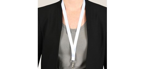 Tour de cou, en rPET, 440 x 15 mm, jaune