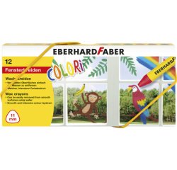 Craie de cire pour vitre, boîte carton de 12