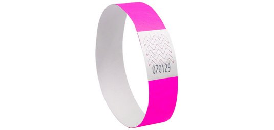 Bracelet imprimable, 256 x 19 mm, rose fluo