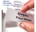AVERY Insert imprimable pour badge, 190 g/m2, 64x22mm, blanc