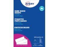 AVERY Insert imprimable pour badge, 190 g/m2, 74x34mm, blanc