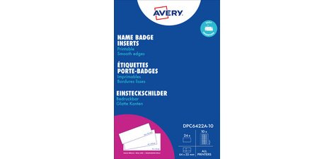 AVERY Einsteckschilder zum Bedrucken, 190 g/m2, 74x34mm, weiß