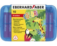 Craie de cire triangulaire COLORI, étui de 10