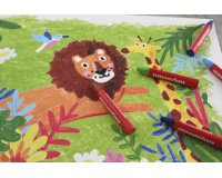 Craie de cire COLORI, boîte en bois de 100