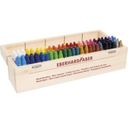 Craie de cire COLORI, boîte en bois de 100