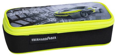Race-Car-Mäppchen, schwarz/neongelb