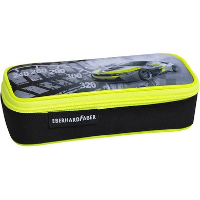 Trousse Race Car, noir / jaune fluo