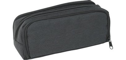 Trousse, 3 compartiments, anthracite/noir