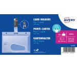 Porte-carte avec clip, 54 x 85 mm, transparent