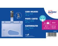 Porte-carte avec clip, 54 x 85 mm, transparent
