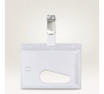 Porte-carte avec clip, 54 x 85 mm, transparent
