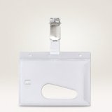 Porte-carte avec clip, 54 x 90 mm, transparent
