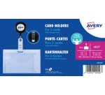 Porte-carte avec clip, 54 x 85 mm, transparent