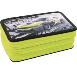 Étui scolaire triple rabat Race Car
