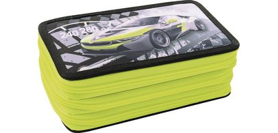 Étui scolaire triple rabat Race Car