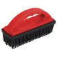 Brosse en caoutchouc pour poils d'animaux, rouge