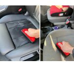 Brosse en caoutchouc pour poils d'animaux, rouge