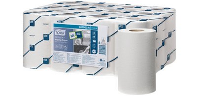 TORK Reflex Rouleau nettoyant multi-usage, 120,1 m, blanc