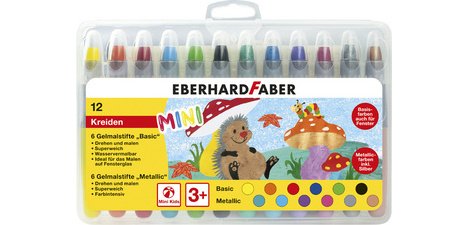 Craie gel Basic & Metallic, étui de 12