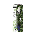 Effaceur, blister de 2, rose fluo / noir